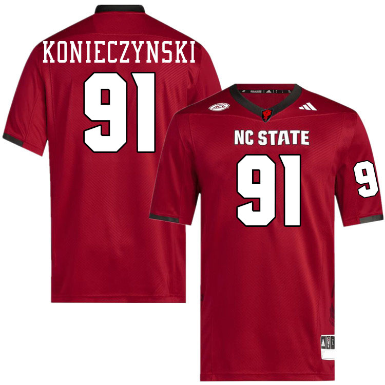 NC State Wolfpack #91 Nick Konieczynski College Football Jerseys,Uniforms-Red